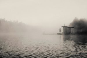 Postura en lago de Suecia