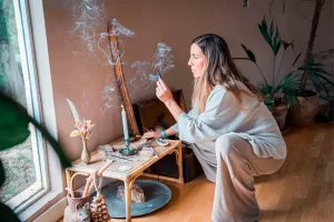 Meditación Esther Fernández en India